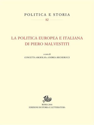 cover image of La politica europea e italiana di Piero Malvestiti